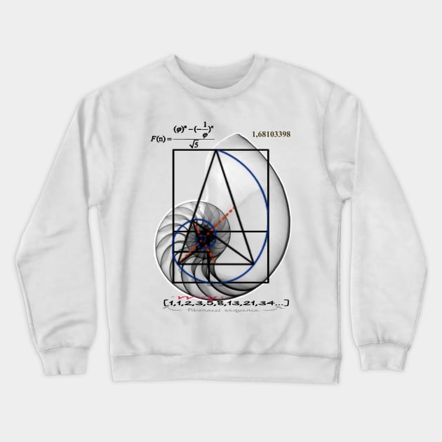 Fibonacci Crewneck Sweatshirt by NerdsbyLeo